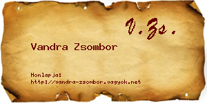Vandra Zsombor névjegykártya